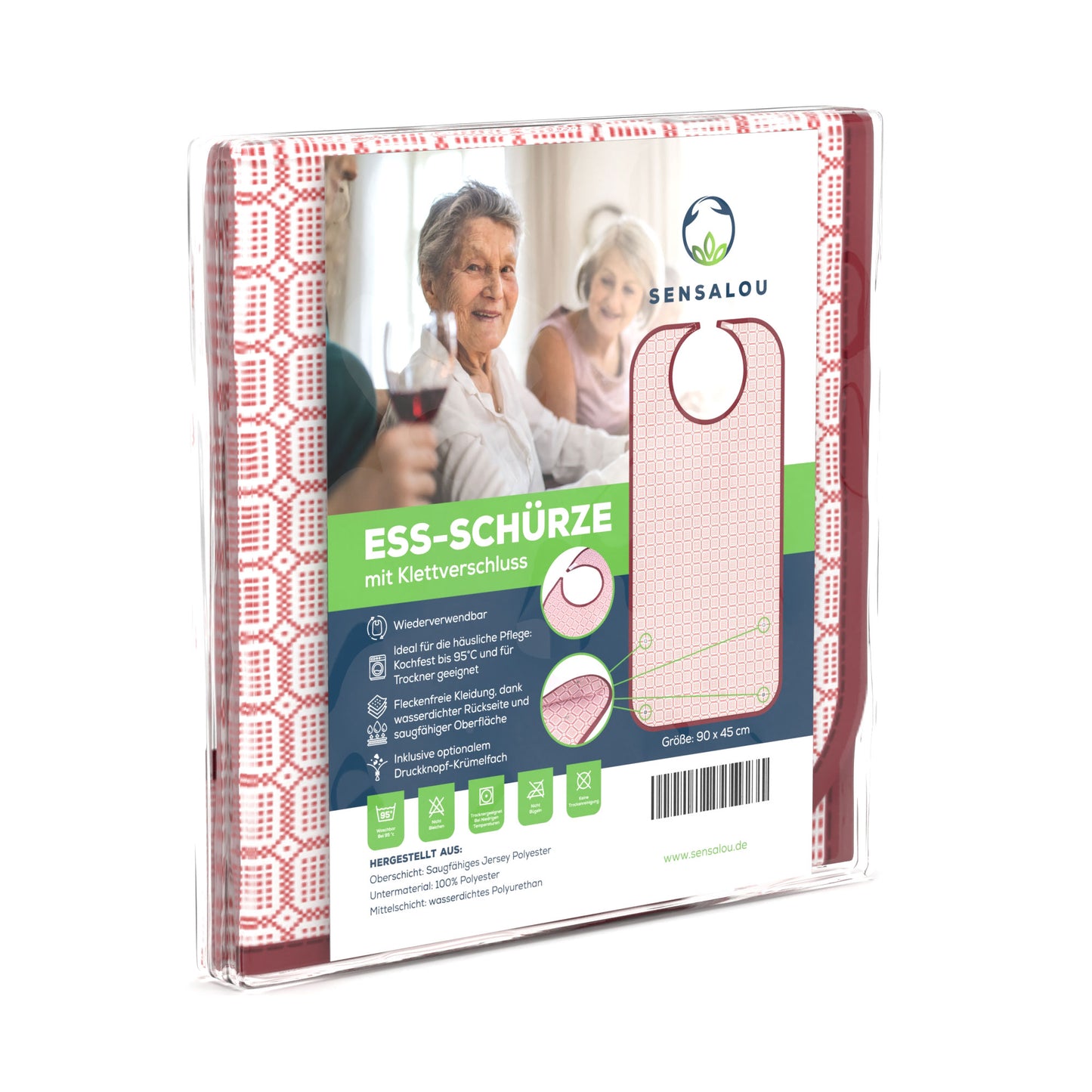Sensalou Adult Bib - Dining Apron Patterned