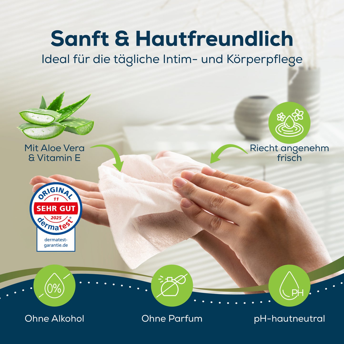 Sensalou wet wipes for adults XXL - 23 x 33 cm