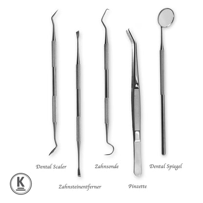 Ensemble de 5 instruments de soins dentaires 