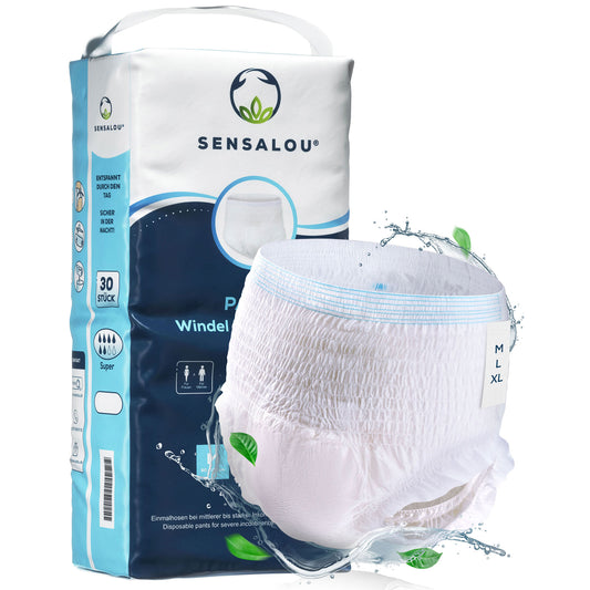 Culottes d'incontinence Sensalou - Couches pour adultes à absorption moyenne (Super)