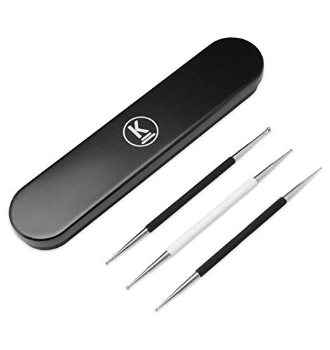 K-Pro Nail Dotting Tool Pen – Stylo à points pour nail art, Mandala – Lot de 3