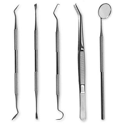 Ensemble de 5 instruments de soins dentaires 