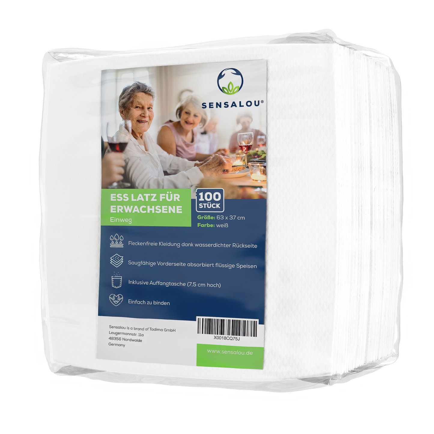 Sensalou disposable dining apron for adults